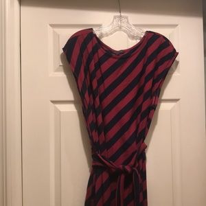 Tommy Hilfiger red and navy stripe dress